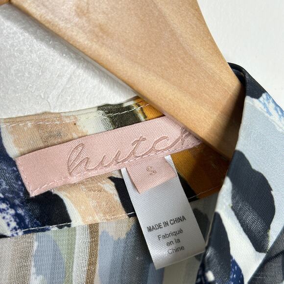 ANTHROPOLOGIE x HUTCH Melissa Leopard Watercolor Blouse Sz S {Z38} - Picture 4 of 5